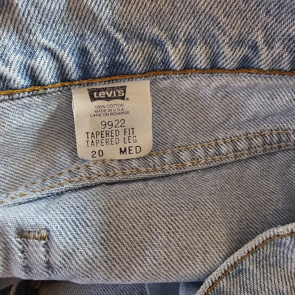 Vtg Levi Orange Made In USA Tab 9922 Tapered Fit Size 20 MED Women's Jeans *READ